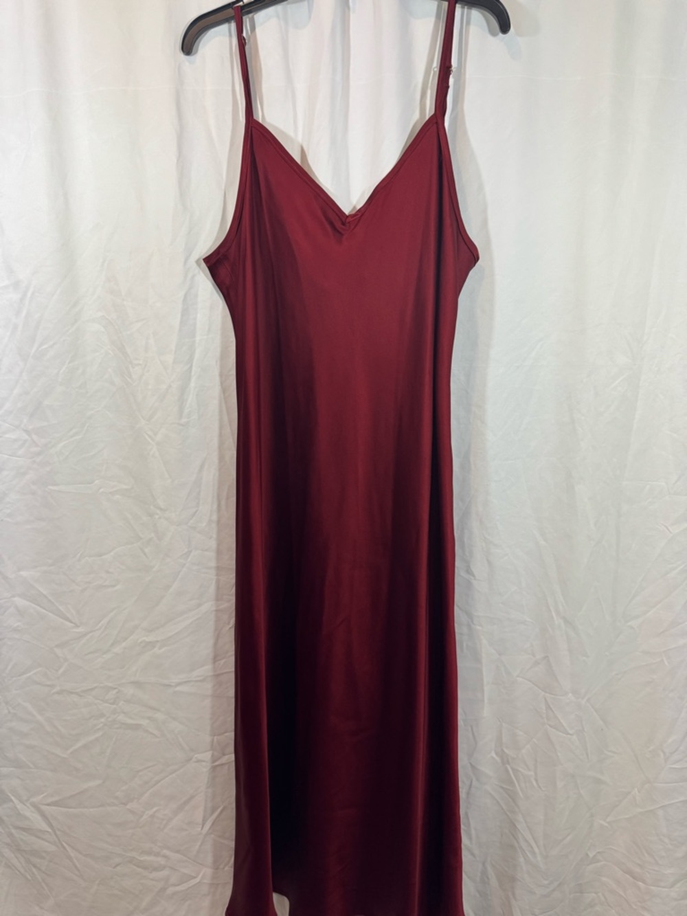 Baacal Satin Slip Dress in Deep Burgundy 3